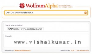 www.vishalkumar.in CAPTCHA'd by Wolfram | Alpha